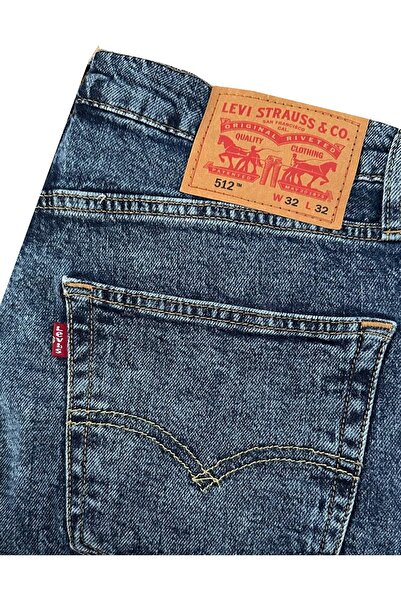 Levi's 512 Regular Waist Slim Tapered Men's Denim Pants Dark Puntanavi