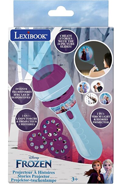 LEXIBOOK Story Projector Lamp (Frozen) with 3 Discs (24 Images) - LTC050FZ, Plastic, White