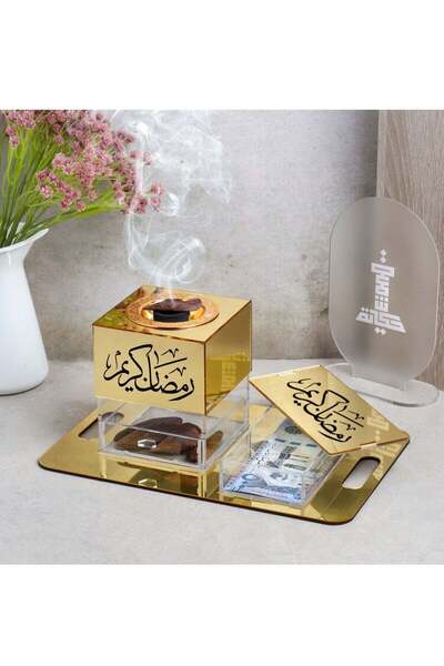 Story of candle Incense burner with incense box and storage, inscribed with t...