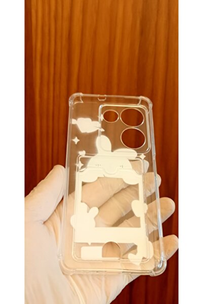 Newon Tecno Camon 20/20 Pro Happy Bear Printed Silicone Phone Case Cover with Transparent Card Holder