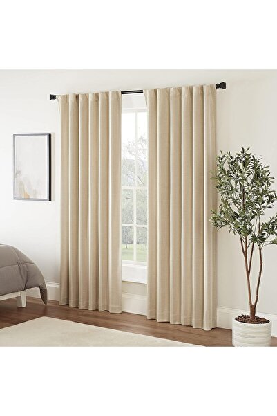 Eclipse Fresno Thermal Insulating Blackout Window Curtain Panel 52 x 95 in - Wheat
