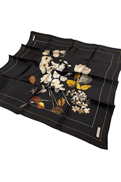 Armine Eșarfă de mătase Nostalgie - 8128-09 Twill negru