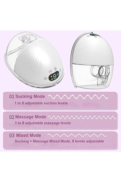Factory Price Wearable Hands-Free Electric Breast Pump – 3 Modes, 9 Suction Levels,