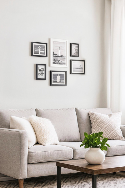 Porsima Colorful Wooden Modern Decorative 6 Piece Photo Frame Table Wall Photo Frame