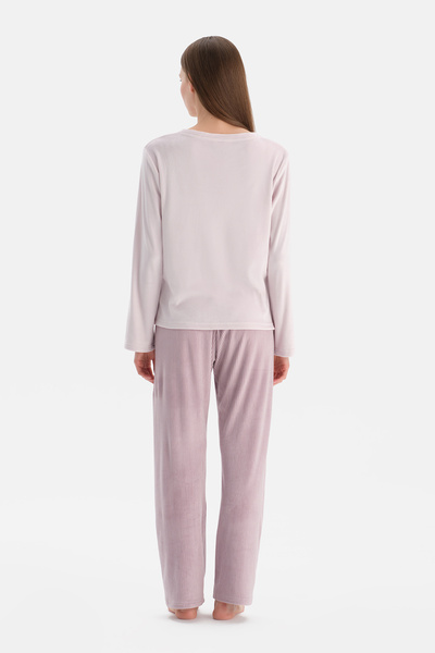 Dagi V-Neck Long Sleeve Six-Stripe T-Shirt Pants Set