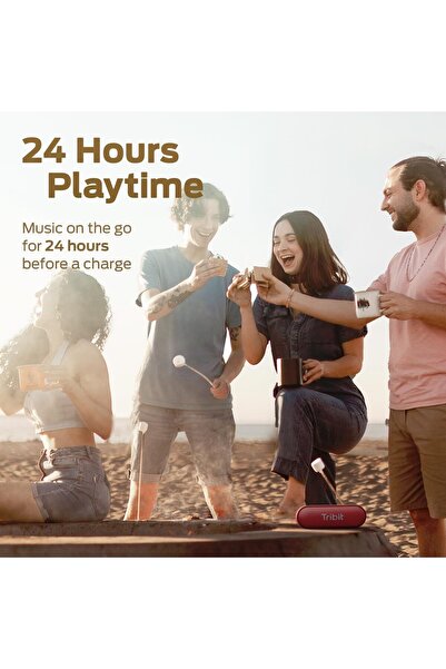 Tribit XSound Go Wireless Bluetooth 5.3 Speaker - 16W, 24H Playtime, IPX7 (Red)