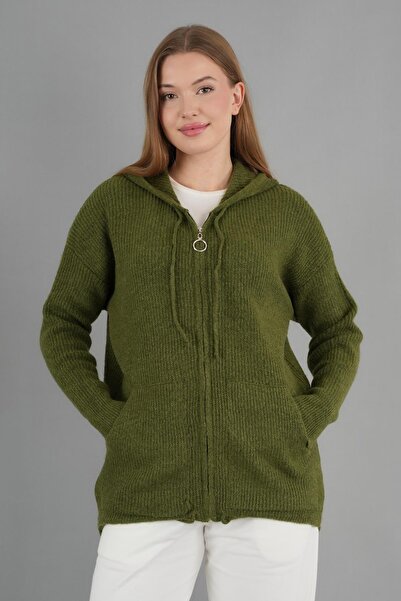 ALEXANDERGARDI Cardigan cu glugă și fermoar (A92409-S)