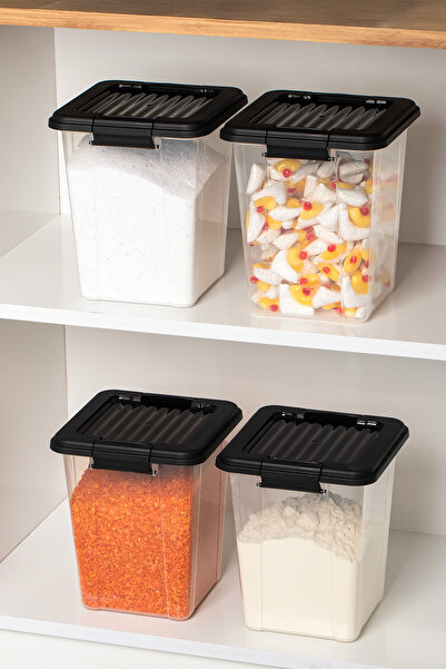 Porsima 4379 2-Piece Mega Size Airtight Detergent Storage Container Food Storage Container Set Gray 5 Lt