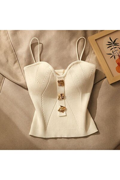 Eces Design Kadın İpli Düğmeli Yüksek Kaliteli Altet W1009