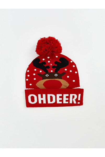 LC Waikiki Özmarka New Season Christmas Themed Men's Knitwear Beanie