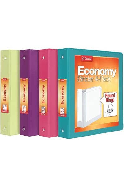 Oxford Cardinal 3-Ring Binders 3.8 cm, 350 Sheets, Clear-View Non-Adhesive Co...
