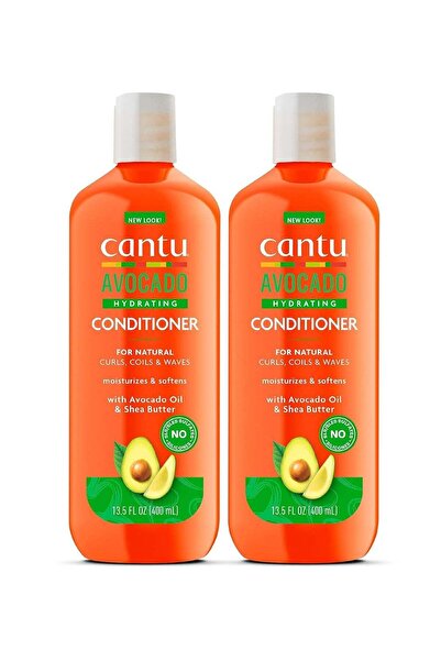 Cantu Avocado Hydrating Silicone-Free Conditioner with Pure Shea Butter 13.5 fl oz (Pack of 2)