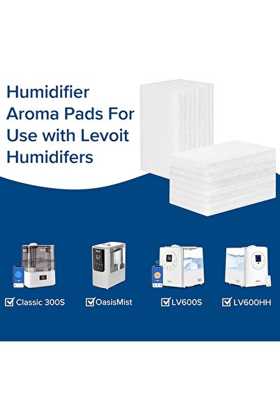 Levoit Aroma Pads Replacement for Humidifier (16-Pack) - Compatible with LV600S, Classic 300S, LV600