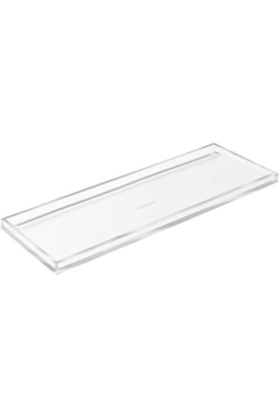 Generic Russel + Hazel Clear Acrylic Narrow Accessories Tray, 4.5 x 12.2 in (Model 31381)