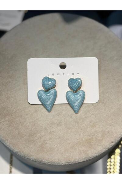 JEWELRY Pearlescent Heart Earrings