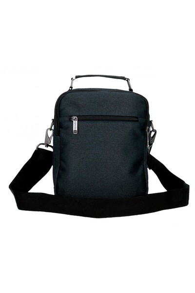 Movom Men's shoulder bag, 2 compartments Trimmed, navy blue, 20x25x12 cm