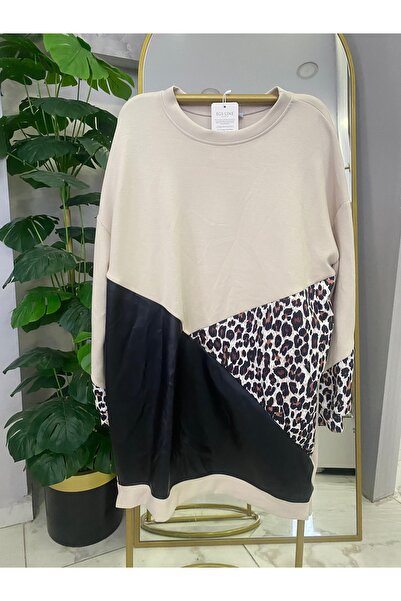 Anka Leopar detaylı tesettür tunik