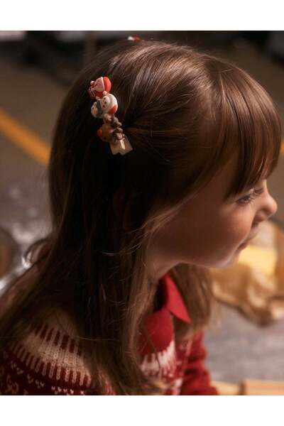 Ziddy Christmas Characters Hair Clip for Babies and Girls, Multicoloured