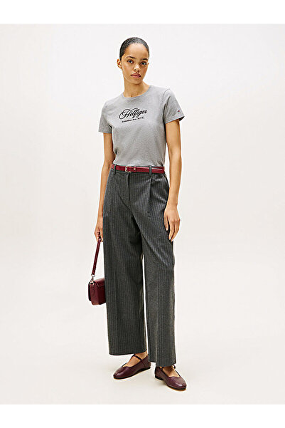 Tommy Hilfiger Logo Embroidery Crew Neck T-Shirt