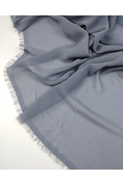 Kumaş Parça Chiffon în culoarea gri albastru Lățime: 140 cm