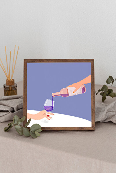 Dekorsiahome Τετράγωνος πίνακας με ξύλινο πλαίσιο TK2306