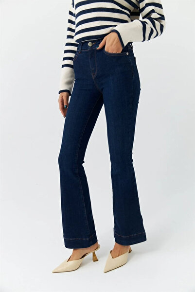 mooishan بنطلون جينز Çnr واسع الأرجل عالي الخصر مريح مقاس L قماش قابل للتمدد ...