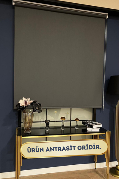 VOLPER MEKANİK Volper İthal Mat Kalın Kumaşlı Stor Perde Etek Dilimsiz ( Antr...