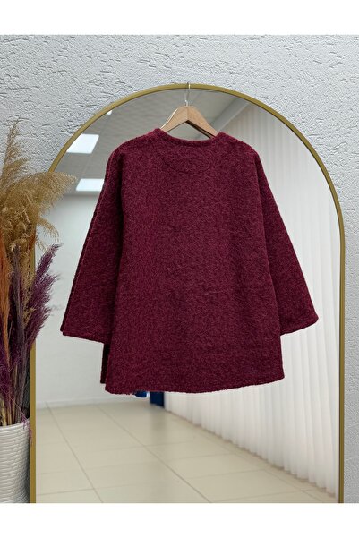 MİHRA STORE Allison 3 Χρυσό Μπουκάλι Πανωφόρι-ΖΝ4219 Βουργουνδίας