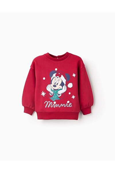 Ziddy Christmas Sweatshirt for Newborn Girls 'X-Mas Minnie', Red