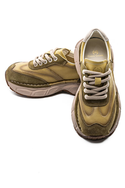 FRANCO GERARDO Γυναικεία Αθλητικά Παπούτσια από Γνήσιο Δέρμα KM5502 Κίτρινο