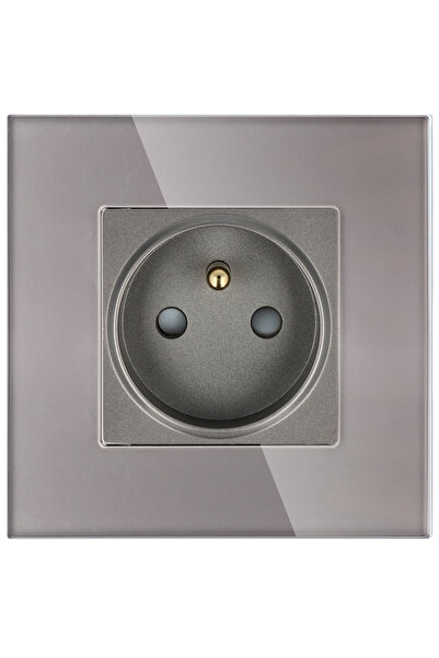 Other Priză electrică gri pentru o persoană pin de 230V și ramă de sticlă__