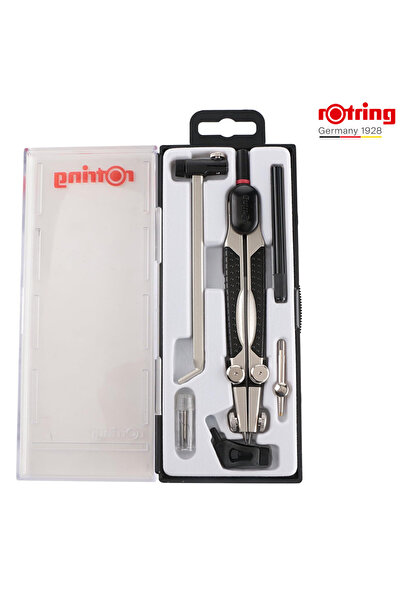 Rotring Compact Compass Kit with Double-Joint Mechanism, for Technical Drawing, 170mm