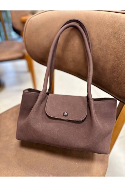 wikidayss Women's 3-Compartment Suede Shoulder Bag