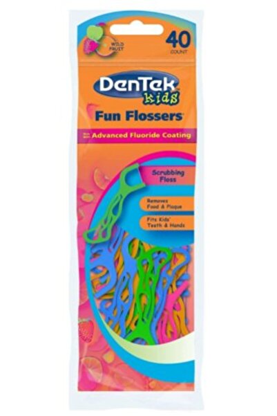 DENTEK Kids Fun Flossers, Wild Fruit Flavor, 40 Each (Pack of 6)