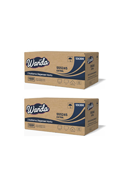Wanda soft Z Fold Paper Towel Extra 21X21 cm |   24 Packs X 200 Sheets |   Durable & Dispenser Compatible