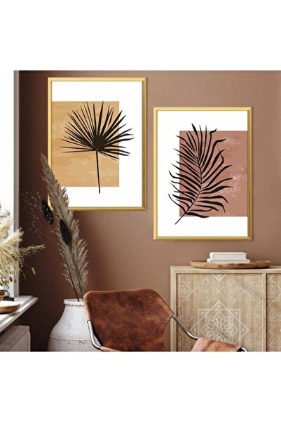 Araste Dekorasyon Leaves 2 Double Frame and Poster Set - C1015