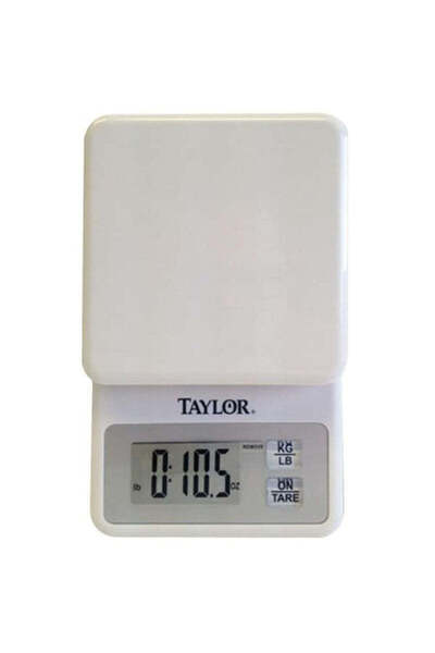 Taylor ميزان مطبخ رقمي صغير، أبيض - 11 رطلاً