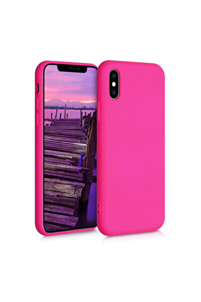 KWmobile Case for Apple iPhone X / iPhone XS, Silicone, Pink, 52975.77