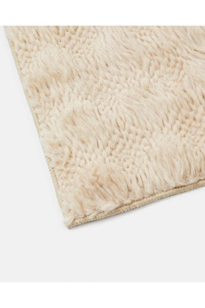 REDTAG Beige Faux Fur Area Rug