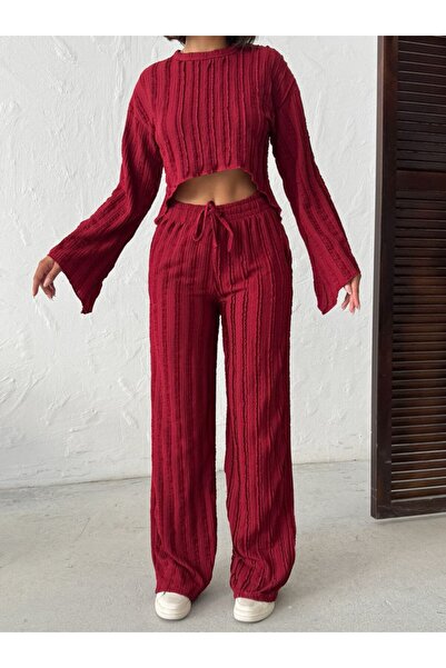 Zeynep Öykü Style Corduroy Casual Two-Piece Set