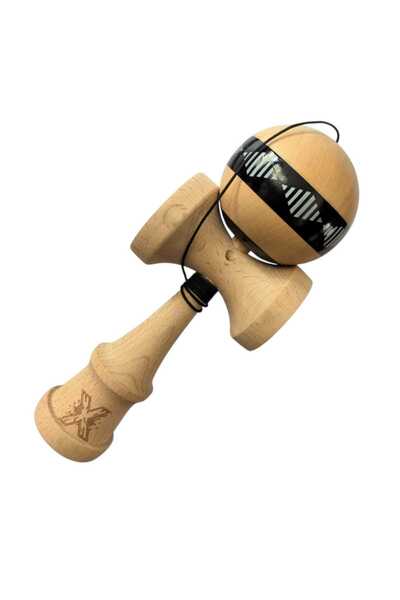 LEIBOO Kendama X Originala, FREQUENCY, Big Cups, 18 cm, Cupe Mari, Negru - alb