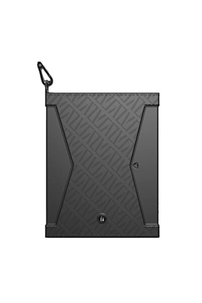 Levelo حافظة جواز السفر الخارجية المصنوعة من الجلد - باللون الأسود