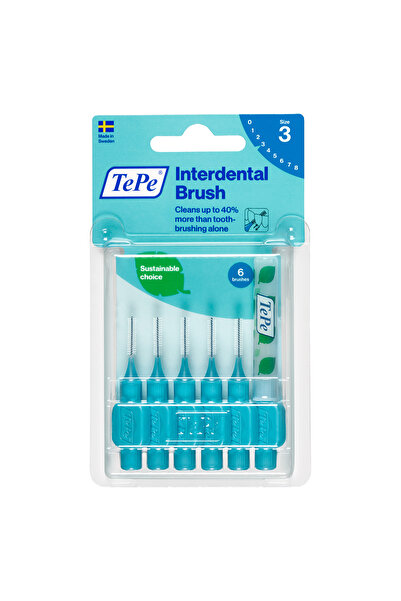 TePe TePe interdental brushes, blue, 6 pieces, blister