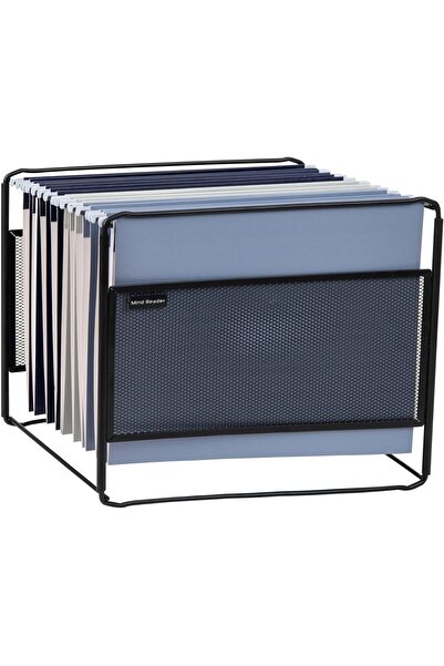 Mind Reader Boxfile Metal Hanging File Box - Black