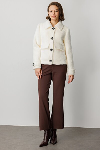 Ekol Coat with Epaulettes on the Sleeves and Flap Pockets