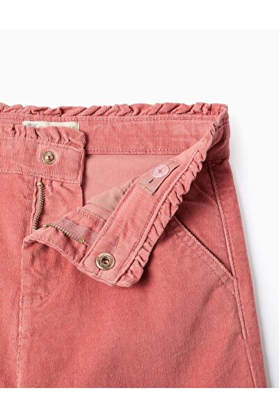 Ziddy Wide Leg Corduroy Trousers for Girls, Pink