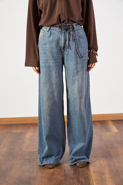 Mevra Ζώνη από συνθετικό δέρμα καφέ