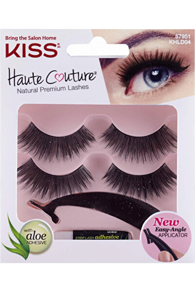 Others Kiss Haute Couture Eyelashes Duo Pack With Applicator Khld04, 2 Pair