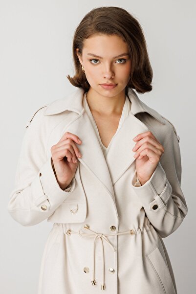 Ekol Buy Lace-Up Epaulet Coat