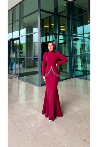 moda zeynaa Zincirli Tesettür Balık Abiye